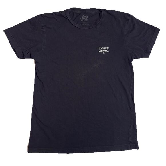 Lost Surfboards Short Sleeve T Shirt Mens Medium Black Grim Reaper Graphic Tee - Picture 2 of 5